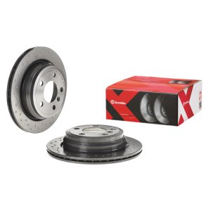 BMW 320i Brake Rotor (1) - Rear - Brembo OE - Premium Xtra Cross Drilled UV Coated - `13-`18 BMW 320i Brake Rotor (1) - Rear - Brembo OE - Premium Xtra Cross Drilled UV Coated - `13-`18